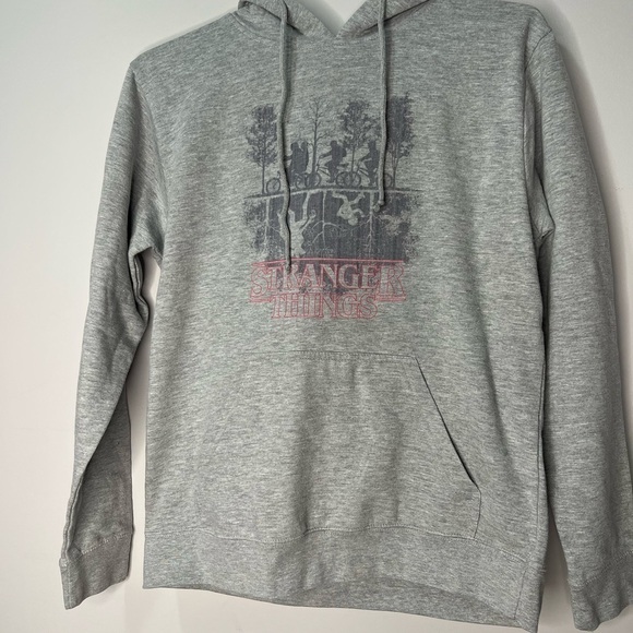 Stranger Things Women's Size Medium Grey Pullover Hoodie - Picture 4 of 5